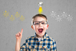 Сlipart digital boy brainstorm bright bulb   BillionPhotos