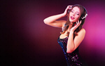 Сlipart music neon dancing listen girl   BillionPhotos