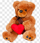 Сlipart Teddy Bear Heart Shape Valentine's Day Love Toy photo cut out BillionPhotos