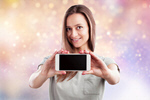 Сlipart phone showing mobile person girl   BillionPhotos