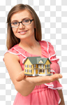 Сlipart House Real Estate Residential Structure Women Real Estate Agent photo cut out BillionPhotos