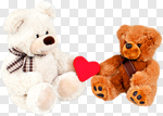 Сlipart Teddy Bear Heart Shape Valentine's Day Love Toy photo cut out BillionPhotos