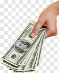 Сlipart Currency Human Hand Paper Currency Dollar Sign Wealth photo cut out BillionPhotos