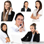 Сlipart Call Center Operator Women Customer Service Representative Telephone   BillionPhotos