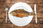 Сlipart fish plate cooked white carp   BillionPhotos