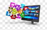 Сlipart Television Television Broadcasting Internet Connection Application Software 3d cut out BillionPhotos