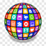 Сlipart Globe Sphere Planet apps Application Software 3d cut out BillionPhotos