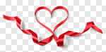 Сlipart Heart Shape Valentine's Day Ribbon Design Element Red photo cut out BillionPhotos