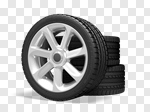 Сlipart Tire Wheel Stack Isolated White 3d cut out BillionPhotos