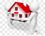 Сlipart Moving House Relocation House Action Three-dimensional Shape 3d cut out BillionPhotos