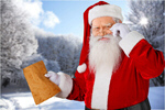 Сlipart Santa Claus Christmas Winking Real People Candid   BillionPhotos