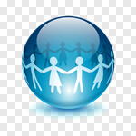 Сlipart People Globe Paper Chain Connection Holding Hands vector cut out BillionPhotos