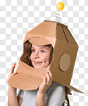 Сlipart child cardboard kid astronaut closeup photo cut out BillionPhotos