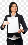Сlipart Holding Business Sign Clipboard Women photo cut out BillionPhotos
