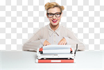 Сlipart woman journalist face literature glasses photo cut out BillionPhotos