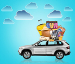 Сlipart Car with baggage backpack bag baggage ball   BillionPhotos