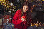 Сlipart christmas woman coffee relax enjoy   BillionPhotos
