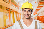 Сlipart portrait workman blue collar man handsome building materials   BillionPhotos
