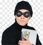 Сlipart Stealing Thief Currency White Collar Crime Identity photo cut out BillionPhotos