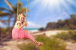 Сlipart Child on swing swing child girl tree   BillionPhotos