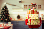 Сlipart christmas shopping gift woman pile   BillionPhotos