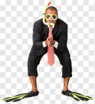 Сlipart man isolated isolated on white fun diving mask photo cut out BillionPhotos