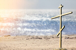 Сlipart easter beach cross purple sea   BillionPhotos