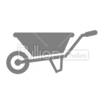 Сlipart Gardening Landscaped Human Hand Wheelbarrow Digging vector icon cut out BillionPhotos