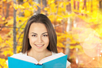 Сlipart autumn book happy background woman   BillionPhotos