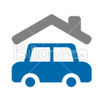 Сlipart Garage Car Roof Real Estate Insurance vector icon cut out BillionPhotos