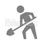 Сlipart Shovel Spade Dig Gardening Digging vector icon cut out BillionPhotos