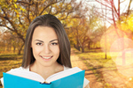 Сlipart autumn book happy background woman   BillionPhotos