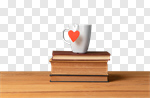 Сlipart Coffee mug with heart shape backdrop beverage blue board photo cut out BillionPhotos