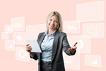 Сlipart infographic digital woman technology computer   BillionPhotos