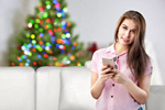 Сlipart christmas cellphone girl smartphone atmosphere   BillionPhotos