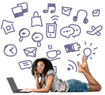 Сlipart Laptop Computer Women Lying Down People   BillionPhotos