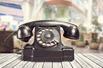 Сlipart antique black black phone dialling numbers phone   BillionPhotos