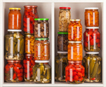 Сlipart Glass bottles with preserved food food cupboard drink pile photo  BillionPhotos