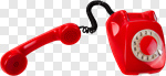 Сlipart Telephone Red Old Retro Revival Isolated photo cut out BillionPhotos