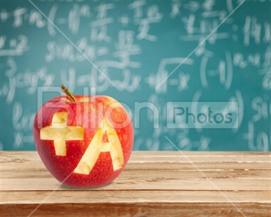 Red Apple with letter A+ - Stock Photo from BillionPhotos