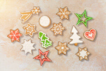Сlipart baked biscuit christmas closeup collection   BillionPhotos