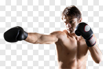 Сlipart Boxing Athlete Muscular Build Punching Men photo cut out BillionPhotos