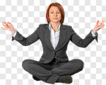 Сlipart Zen-like Meditating Business Women Serene People photo cut out BillionPhotos