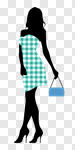 Сlipart Fashion Silhouette Women Purse Dress vector cut out BillionPhotos