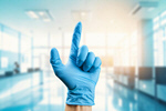 Сlipart glove latex blue medical hand   BillionPhotos