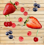 Сlipart flying fruit strawberry blackberry food   BillionPhotos