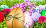 Сlipart easter egg background gold red   BillionPhotos
