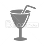 Сlipart Cocktail Glass Drink Alcohol Tubule vector icon cut out BillionPhotos