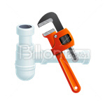 Сlipart Adjustable Wrench Water Pipe Repairing Manual Worker Plumber vector icon cut out BillionPhotos