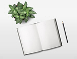 Сlipart desk plant office table book   BillionPhotos
